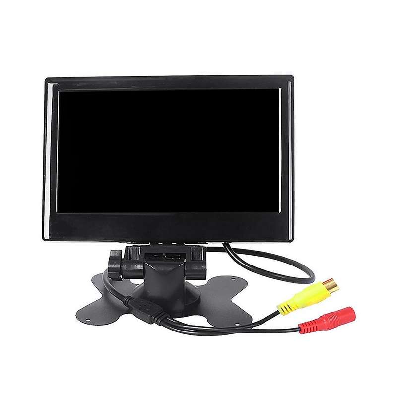 12v-24v 7 Inch Tft Lcd Color Hd Monitor with 12led Light Camera for Car Cctv Reverse Rear View Car