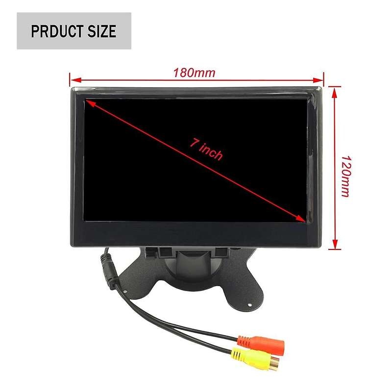 12v-24v 7 Inch Tft Lcd Color Hd Monitor for Car Cctv Reverse Rear View Backup Camera Car Electronic