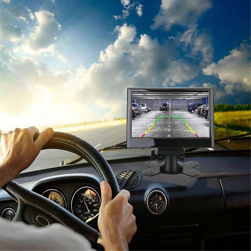 12v-24v 7 Inch Tft Lcd Color Hd Monitor with 12led Light Camera for Car Cctv Reverse Rear View Car E