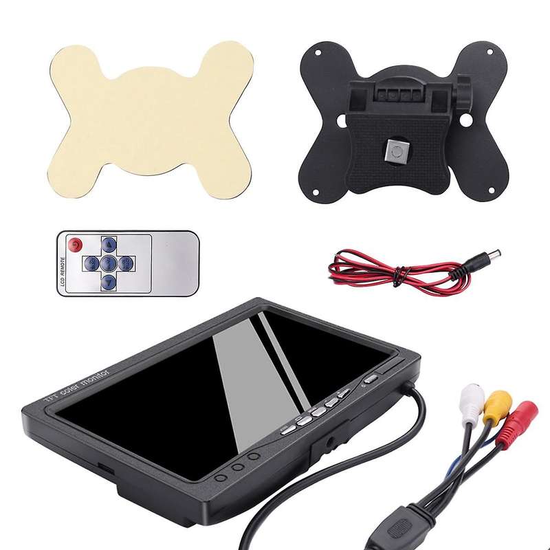 12v-24v 7 Inch Tft Lcd Color Hd Monitor for Car Cctv Reverse Rear View Backup Camera Automotive Elec