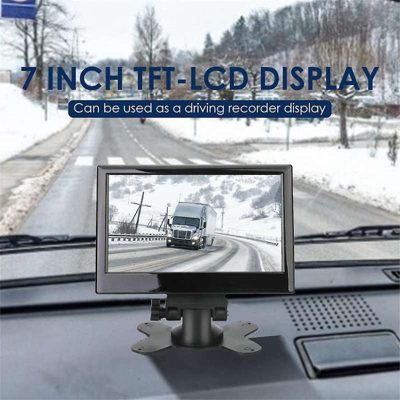 12v-24v 7 Inch Tft Lcd Color Hd Monitor with License Plate Camera for Car Cctv Reverse Rear View Car