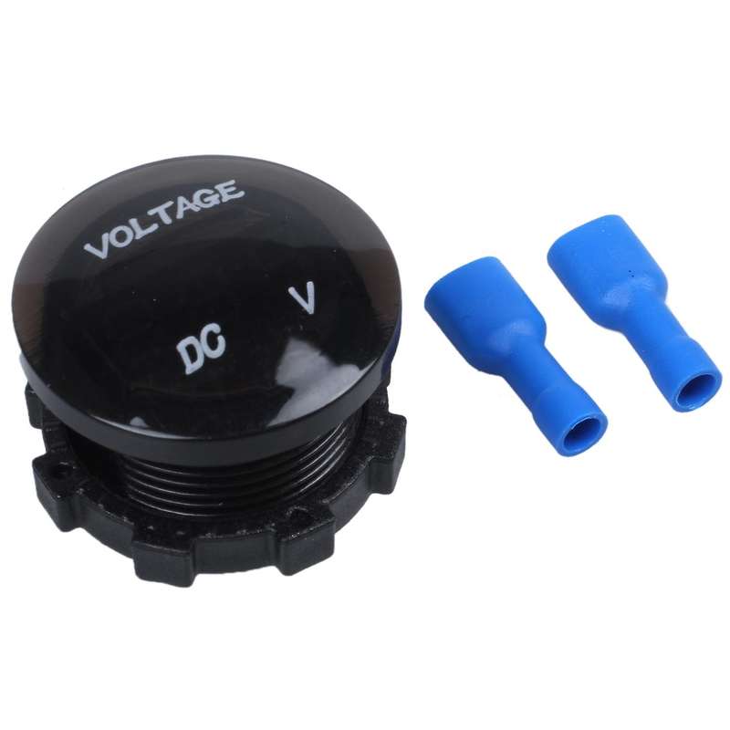 12v-24v Dc Voltmeter Car Monitor Motorcycle Led Red Waterproof Voltmeter Black