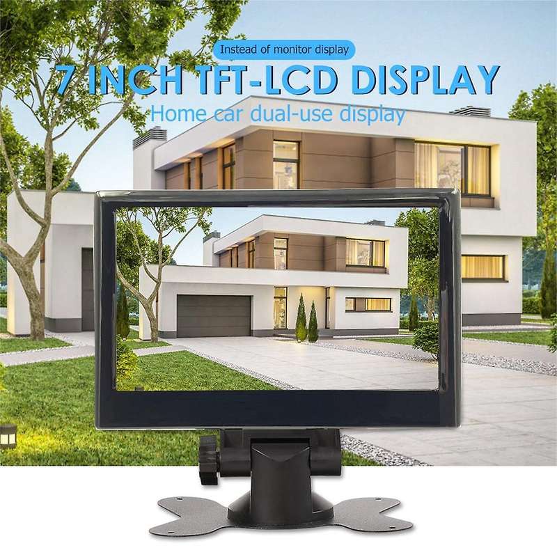 12v-24v 7 Inch Tft Lcd Color Hd Monitor with License Plate Camera for Car Cctv Reverse Rear View Ca