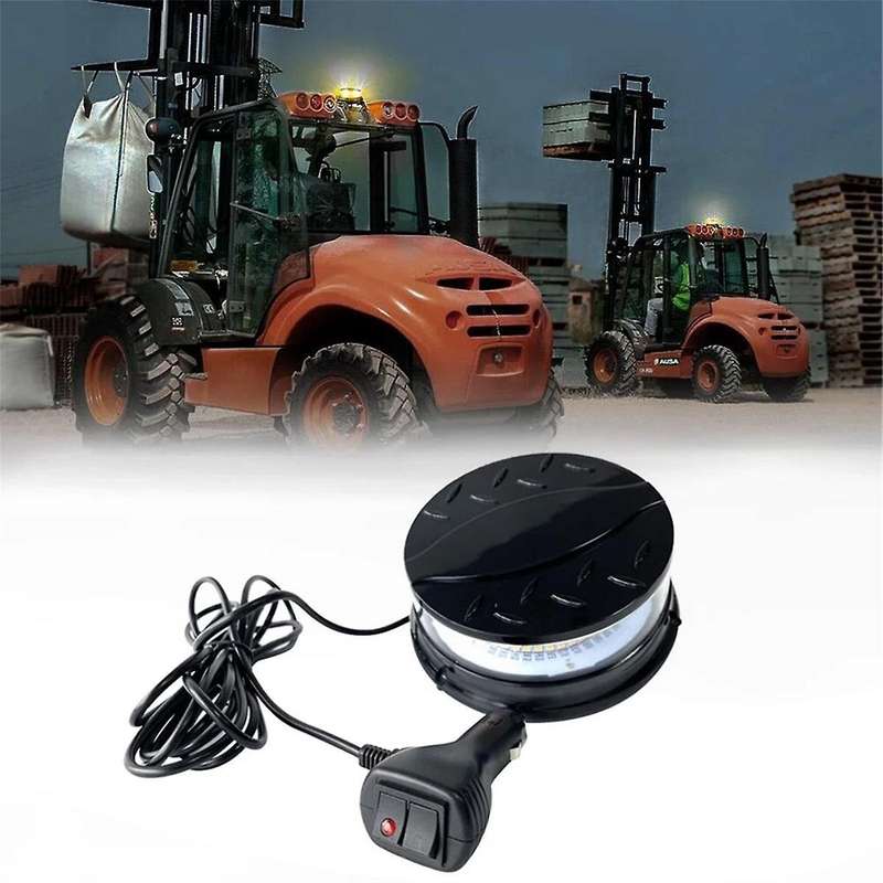 12v-24v Amber 96led Warning Strobe Safety Flashing Beacon Light Magnetic for Forklift Truck Tractor