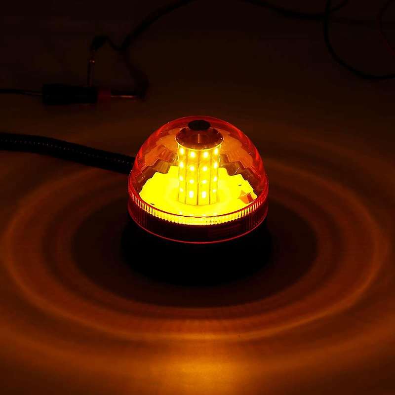 12V-24V Magnetic Roof 40 LED Rotating Flashing Beacon Light Flexible Warning Light Emergency Lamp Tr