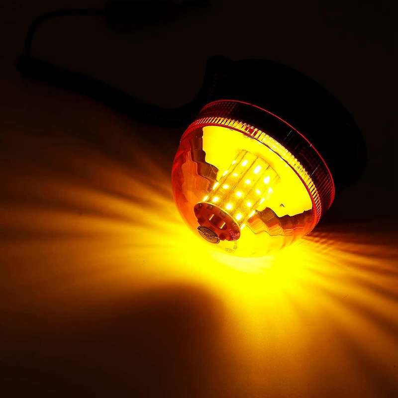 12V-24V Magnetic Roof 40 LED Rotating Flashing Beacon Light Flexible Warning Light Emergency Lamp Tr