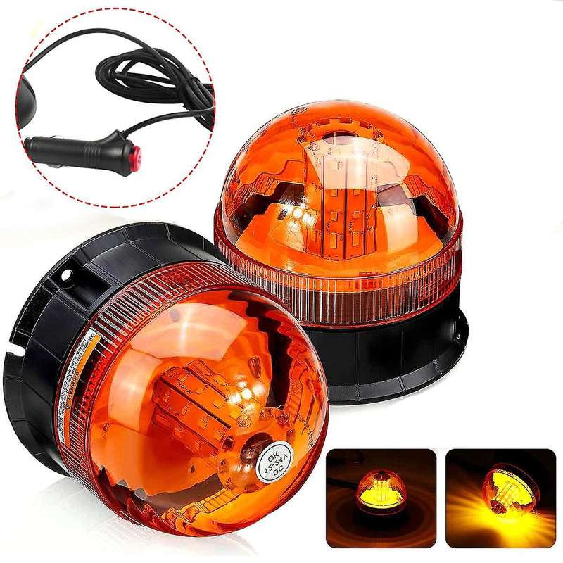 12V-24V Magnetic Roof 40 LED Rotating Flashing Beacon Light Flexible Warning Light Emergency Lamp Tr