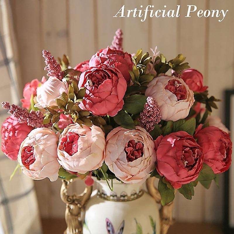13 Heads European Style Artificial Silk Flowers Decorative Party Flower Hotel Wedding Office Garden