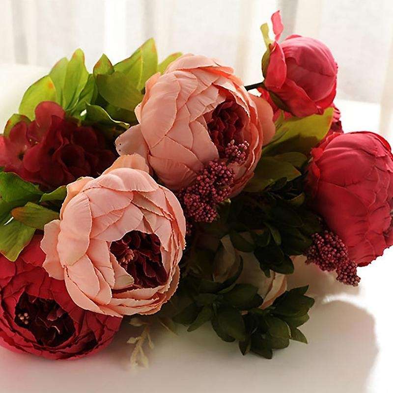 13 Heads European Style Artificial Silk Flowers Decorative Party Flower Hotel Wedding Office Garden