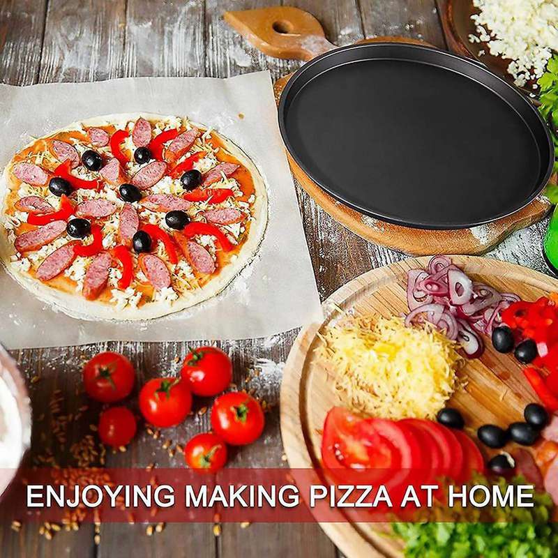 13 Inch Pizza Deep Dish Hard Coating Commercial Kitchen Baking Tray Round Cake Baking Pans