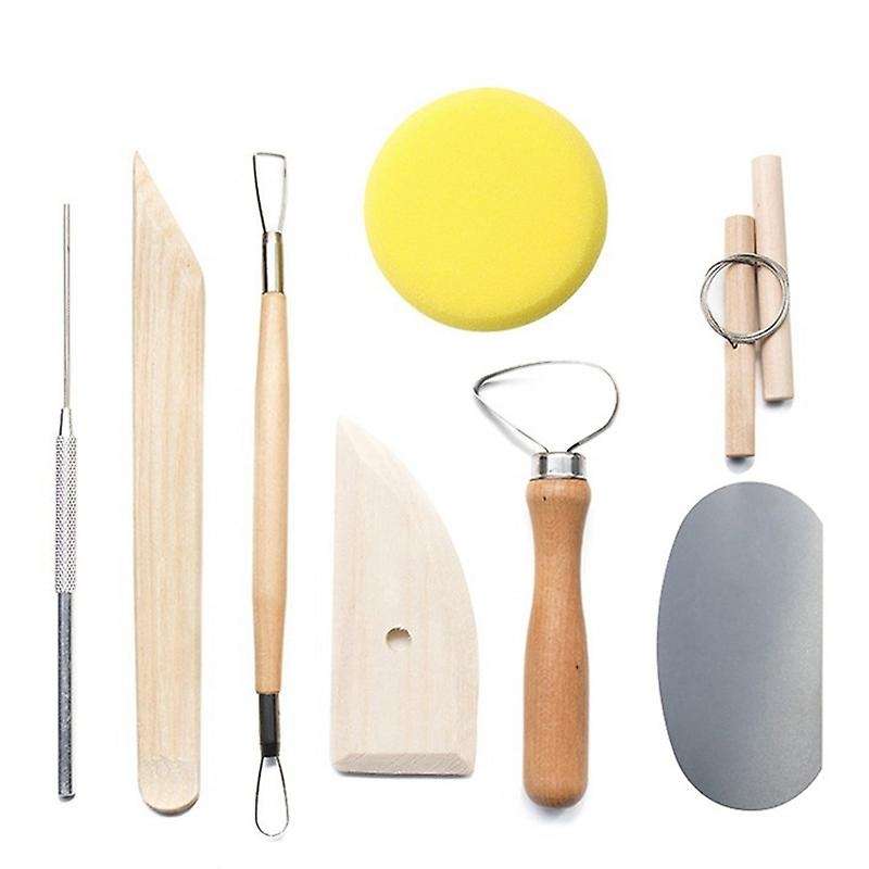 13 Pcs Ceramic Pottery Tools Wooden Clay Carving Sculpting Modeling Tools Pottery Sculpting Tools Se