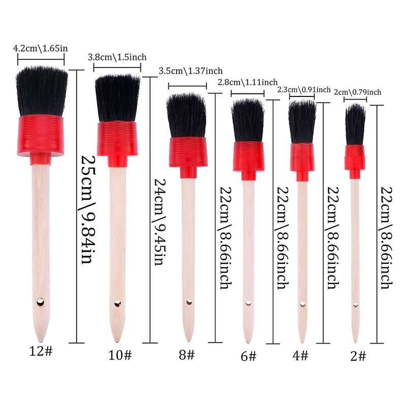 13 Pcs Car Detailing Brush Kit for Cleaning Wheels, Dashboard, Interior, Exterior, Leather, Air Vent