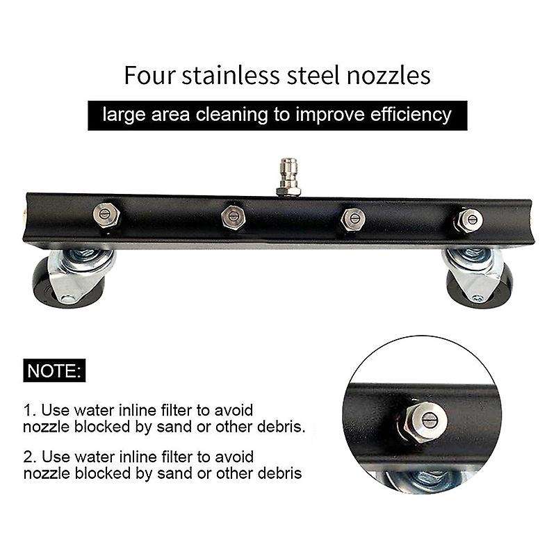 13 Inch Pressure Washer Cleaner 4000 PSI Car Cleaning Tool with 2 Washer Extension Wands and Swivel