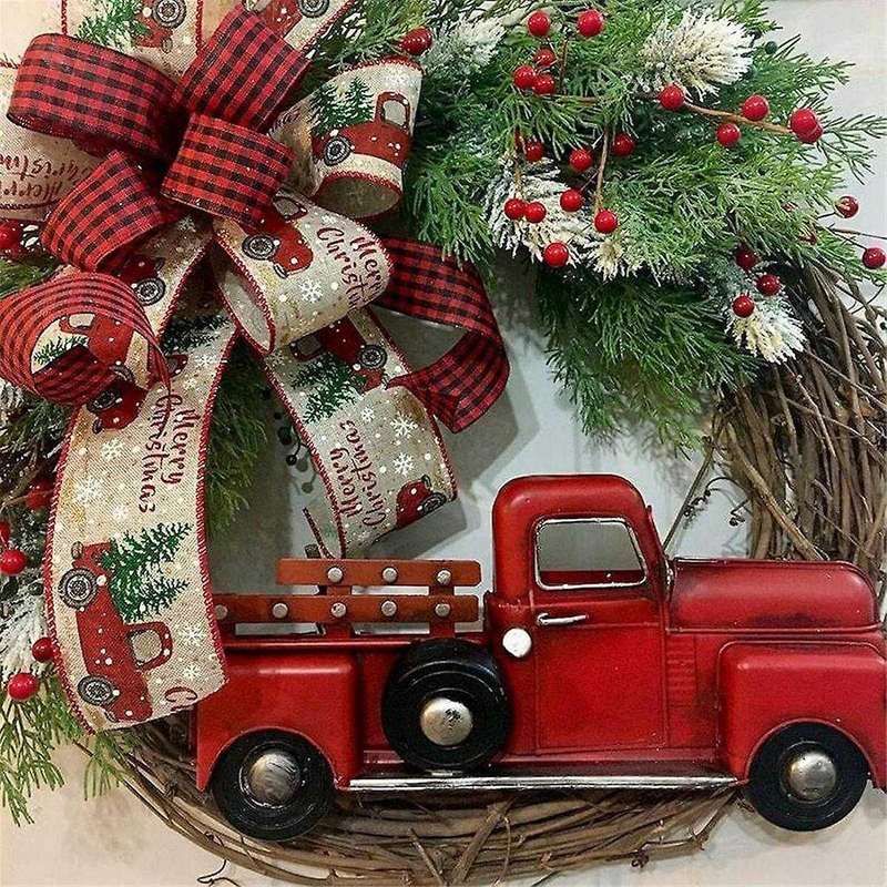 13.8 Inch Christmas Wreath Decor Garland Artificial Flower Wreath Perfect for Christmas and New Year