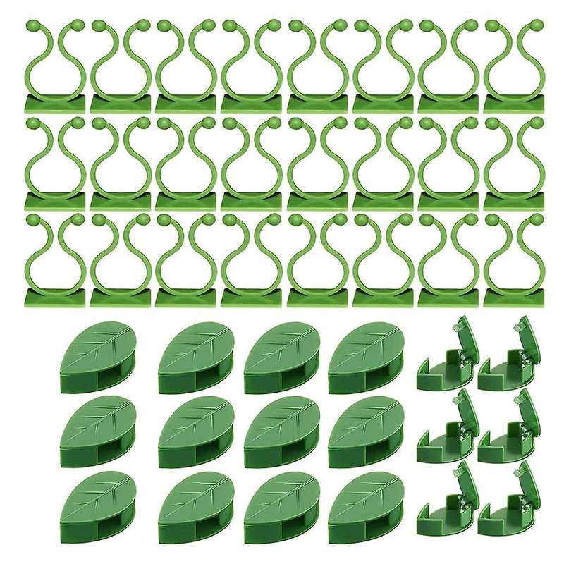 130 Pcs Plant Climbing Wall Fixture Clips Invisible Wall Vines Fixing Clips Plant Fixer Green Leaf f