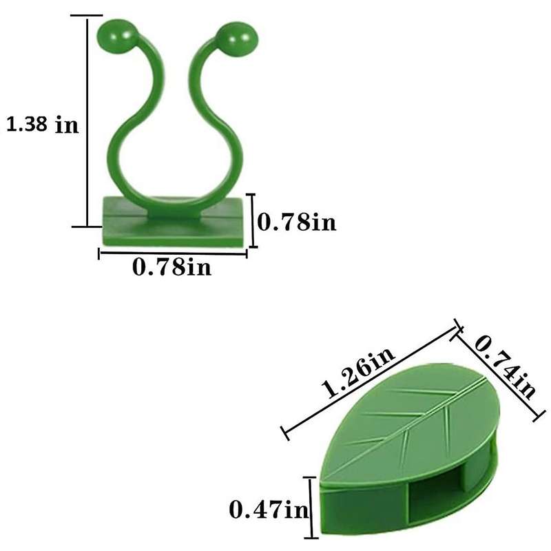 130 Pcs Plant Climbing Wall Fixture Clips Invisible Wall Vines Fixing Clips Plant Fixer Green Leaf f