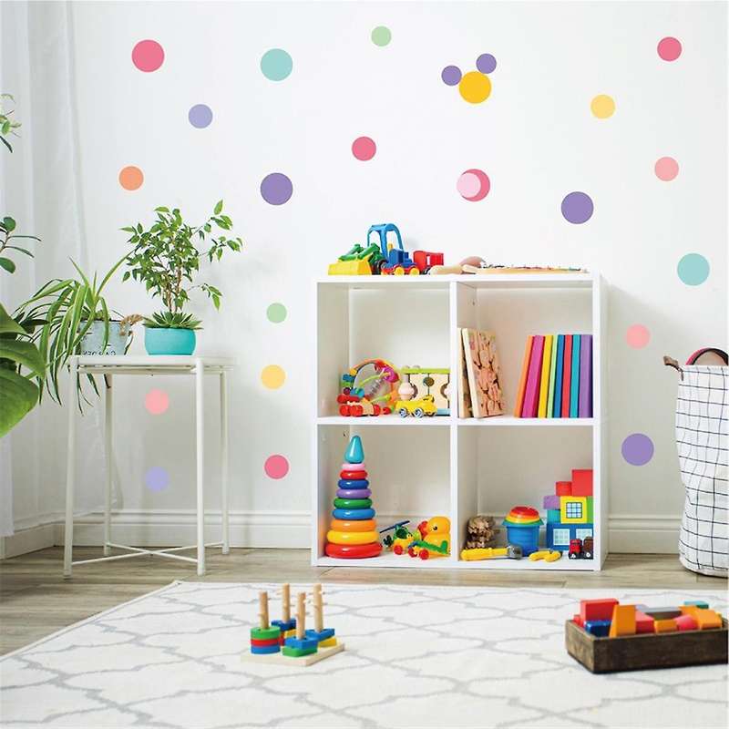 130Pcs Polka Dot Stickers Children Room Kindergarten Decorate Gift Wall Stickers Bedroom Decor Aesth