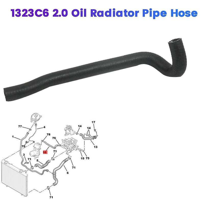 1323C6 2.0 Oil Radiator Pipe Hose for 307 3008 408 C4 C5 Engine Cooling System Wate Hose