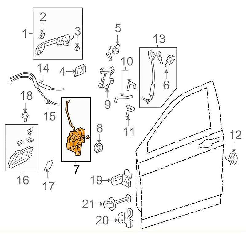 133859 Door Latch with Lock Actuator Motor for Front Right Passenger- -V ( 72110--A01, 72110SWAD01)