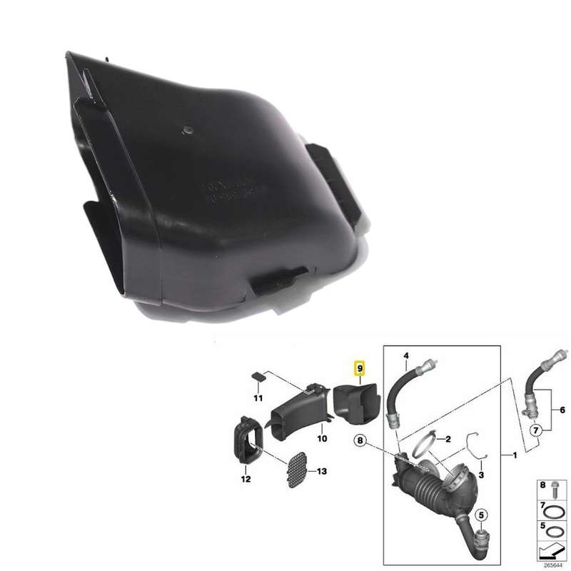 13717597585 Car Engine Air Intake Duct Interface Fit for F20 F22 F30 F31 F34 GT F32 F36 F33