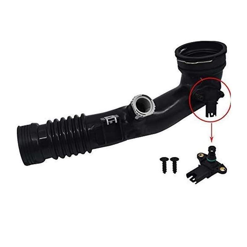 13717609810 Turbocharged Tube Air Pipe with Sensor for 7 Series X6 F01 F02 E71 Intake Hose Inlet Air