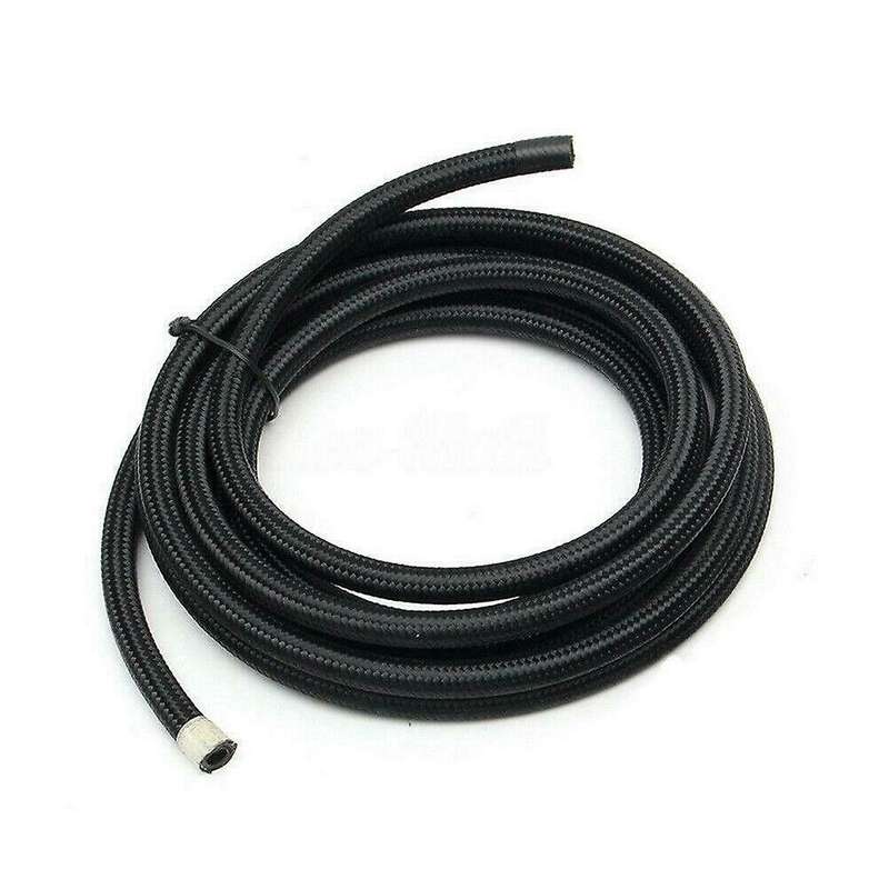 13PCS 6AN AN-6 Fitting Stainless Steel Nylon Braided Oil Fuel Hose Line 16FT