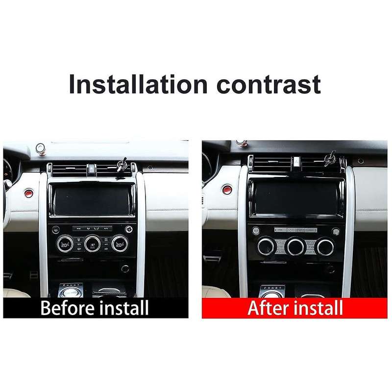 13Pcs Car Center CD&Air Conditioning Volume Button Sticker Cover Trim for 5 LR5 L462 2017-2020