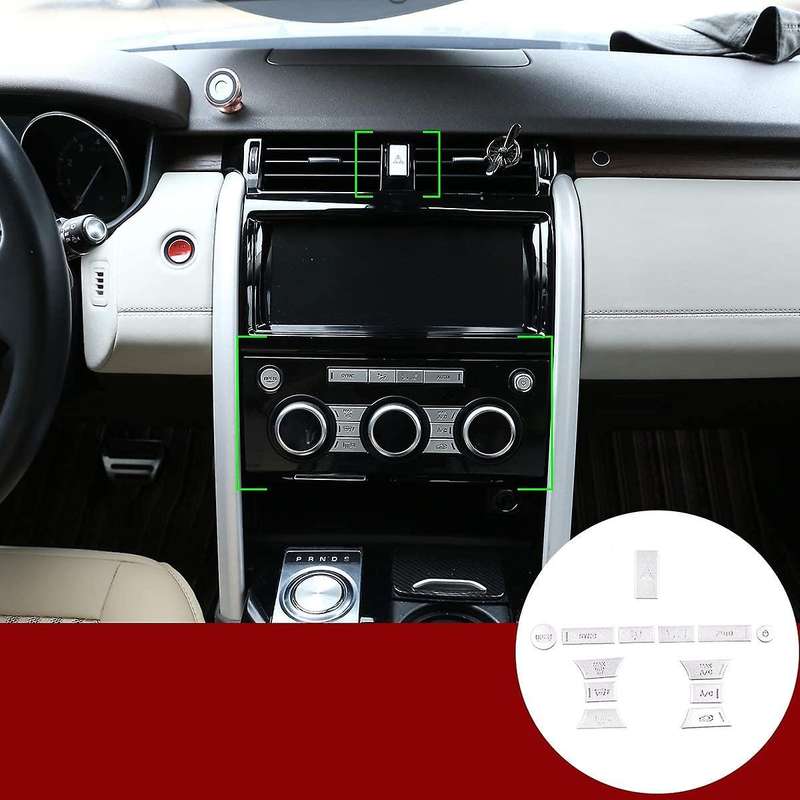 13Pcs Car Center CD&Air Conditioning Volume Button Sticker Cover Trim for 5 LR5 L462 2017-2020