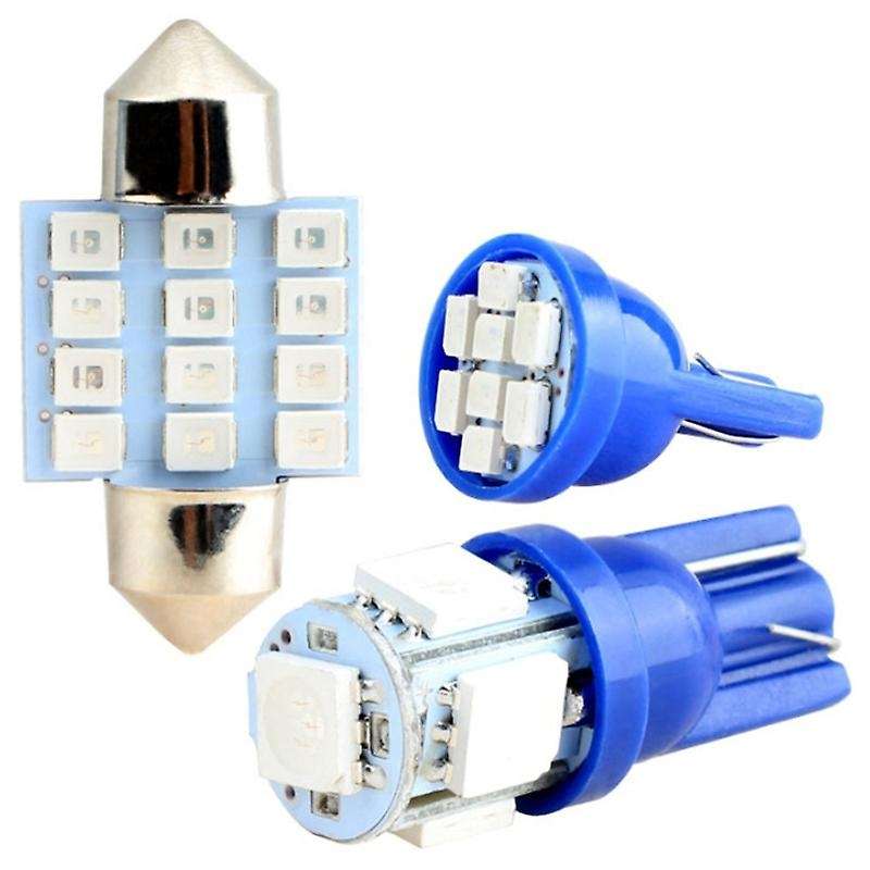 13X Car Interior LED Lights for Dome License Plate Lamp 12V Car Accessories Kit