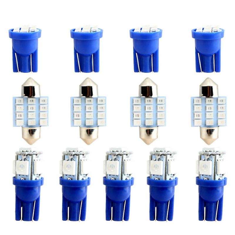 13X Car Interior LED Lights for Dome License Plate Lamp 12V Car Accessories Kit