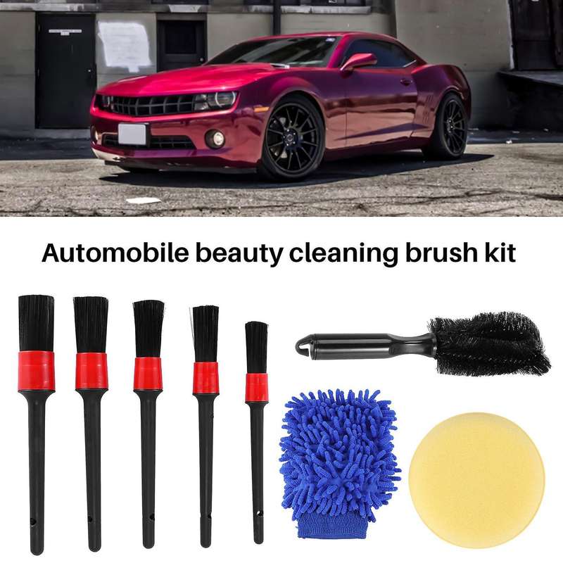 13pcs Detailing Brush Set Car Cleaning Brushes Car Interior Washing Kit Tool for Car Air Vents Rim
