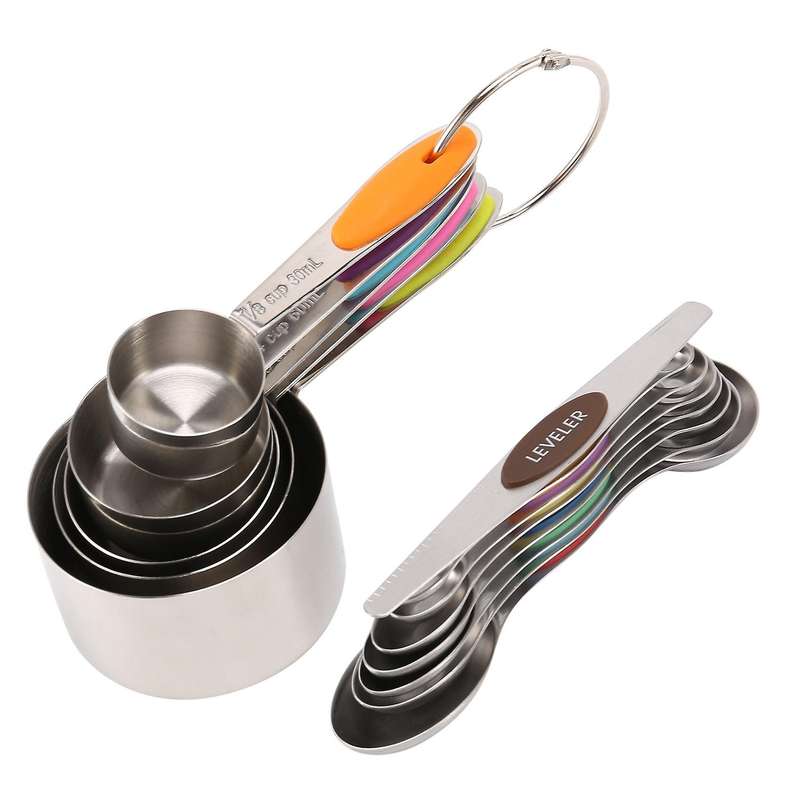 13pcs Measuring Cups and Magnetic Measuring Spoons Set,professional Durable Kitchen Measuring Set F