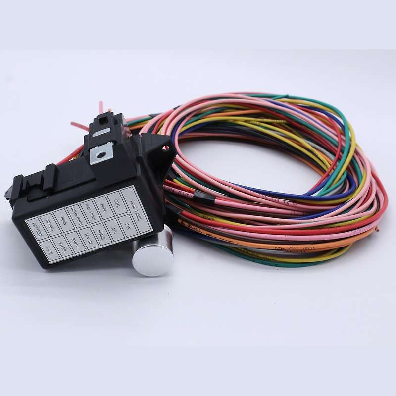 14 Circuit Universal Wiring Harness Kit for Muscle Car Hot Rot Wiring Street Rod Rat Rod for