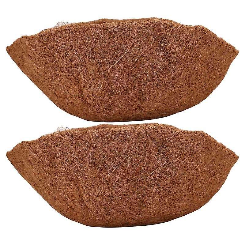 14 Inch Liner for Planters, 2pcs Round Replacement Plant Basket Liners Natural Fiber Liner for Hang