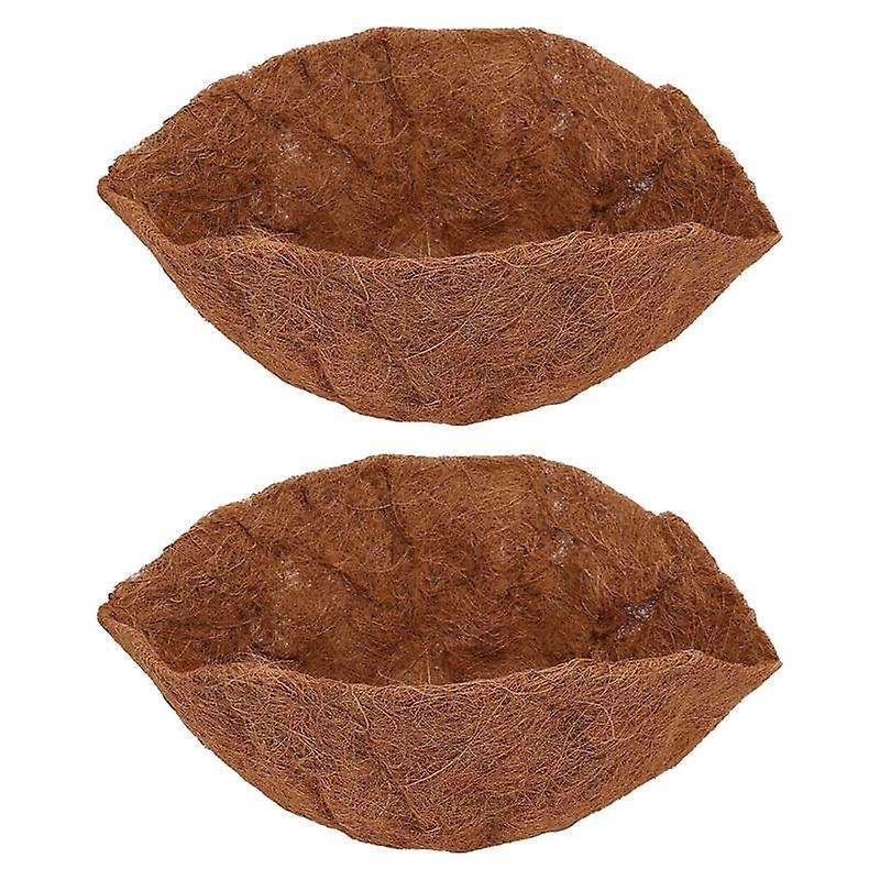14 Inch Liner for Planters, 2pcs Round Replacement Plant Basket Liners Natural Fiber Liner for Hang