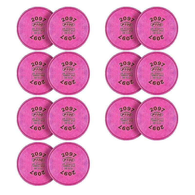 14 PCS 2097 P100 Particulate Filter,Installed on P100 Filter Retainer Replacement for 6000 6200 680