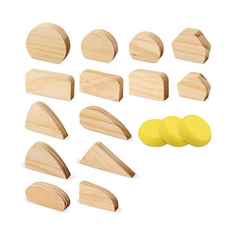 14 Pcs Mug Handle Molds, Pottery Mug Handle Forms Pottery Tool Kit with 3pcs Round Sponges Pottery