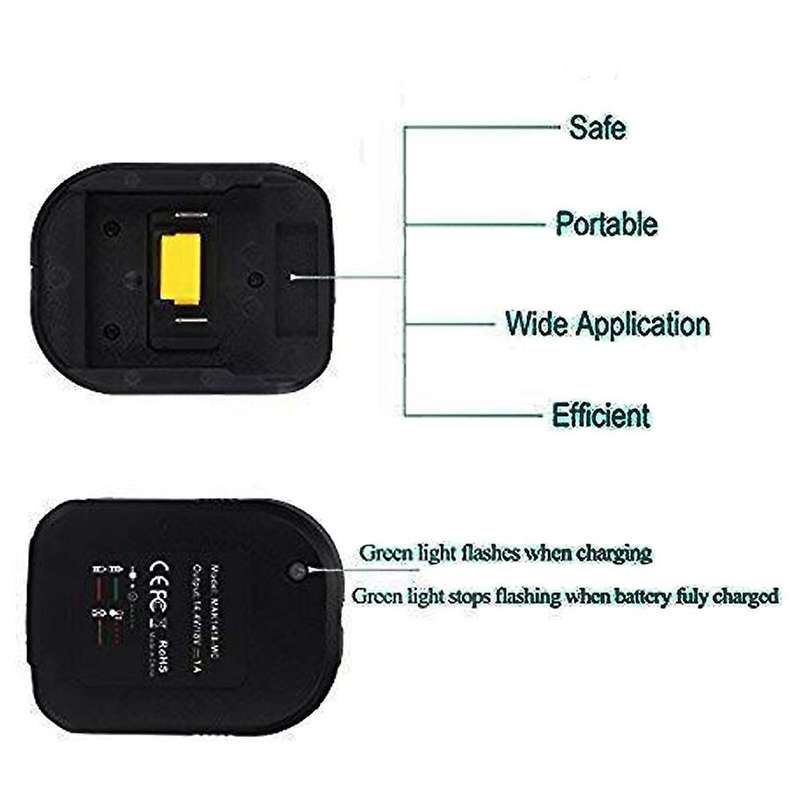 14.4V 18V Battery Charger for BL1415 BL1815 BL1830 BL1850 Replacement Lithium Battery Charger with E