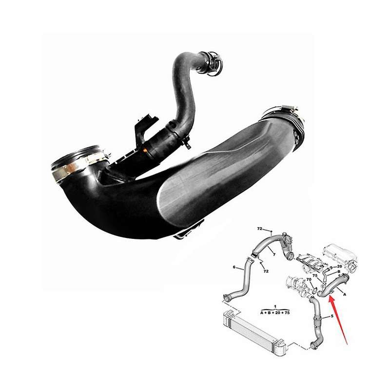 1440s4 Turbocharged Intake Pipe Auto Parts Are Suitable for 208/ Ds4/ds5/ds6