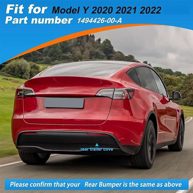 1494426-00-A Rear Bumper Trim Rear Trailer Cover Tow Hook Cap Hook Cover for Model Y
