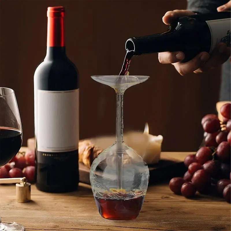 14Fl Oz Upside Down Cocktail Glass Upside Down Martini Glass Wine Glass Unique Fun Upside Down Wine