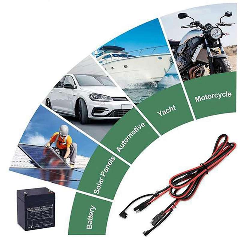 14AWG SAE to SAE Extension Cable Quick Connect Disconnect Power Adapter Battery Charging Cable for A