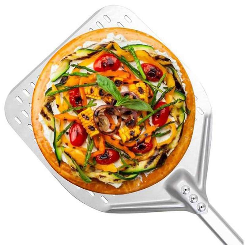 14-Inch Dural Punching Pizza Shovel Connecting Pizza Shovel Thick Oven Flipping and Transferring Pi