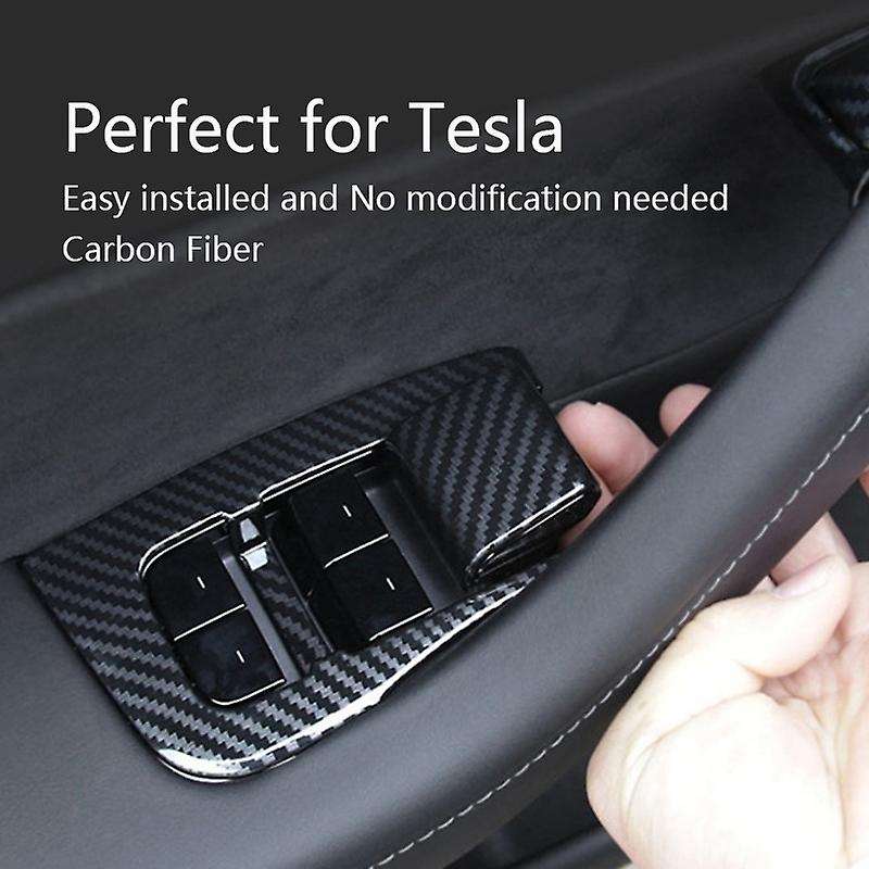 14PCS Car Inner Door Armrest Window Lift Button Cover Trim Kit for 2016-2019 Window Lift Cover Trims
