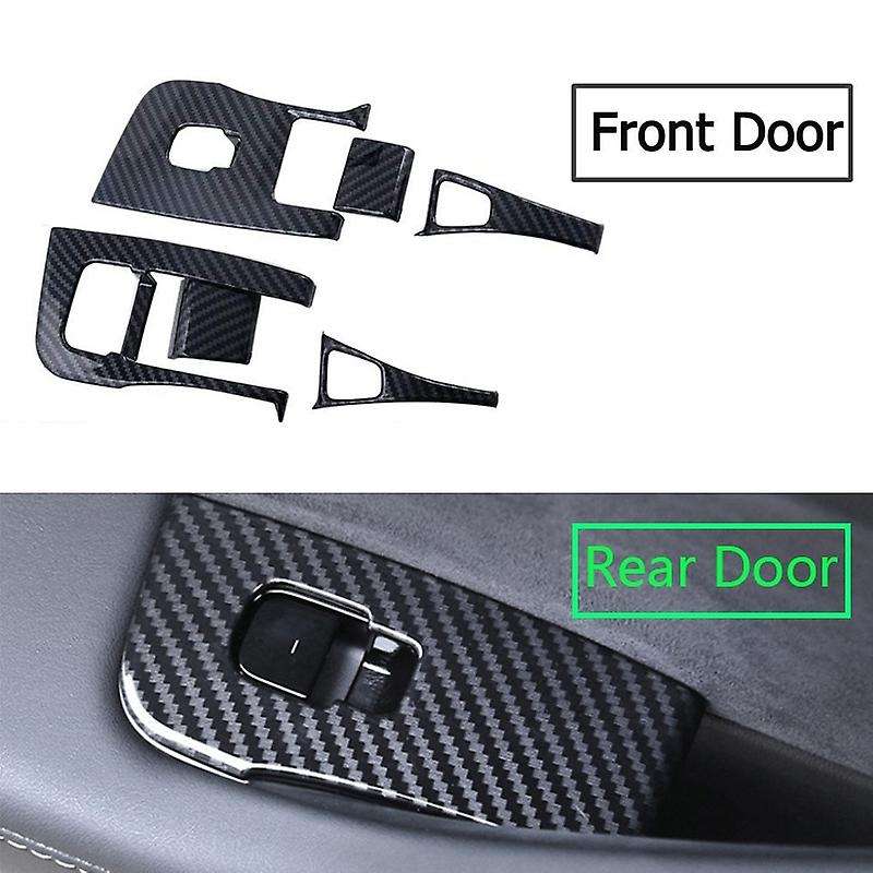 14PCS Car Inner Door Armrest Window Lift Button Cover Trim Kit for 2016-2019 Window Lift Cover Trims