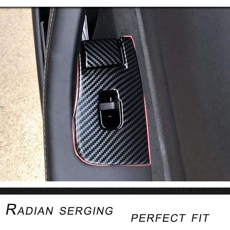 14PCS Car Inner Door Armrest Window Lift Button Cover Trim Kit for 2016-2019 Window Lift Cover Trims
