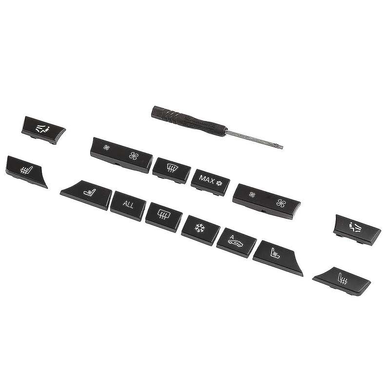 14Pcs Car Dashboard A/C Control Switch Button Key Caps Repair Kit for 5 7 Series F07 GT/F10/F11 F01/