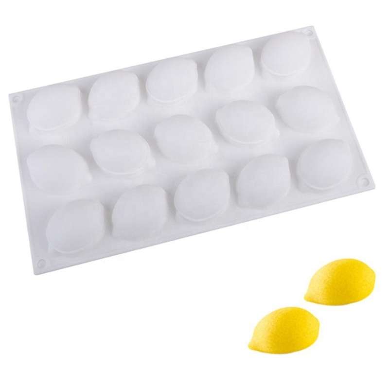 15 Cavity Lemon Shaped Fruit Silicone Mold Cake Mousse Cake Mold Baking French Dessert Cake Decorati