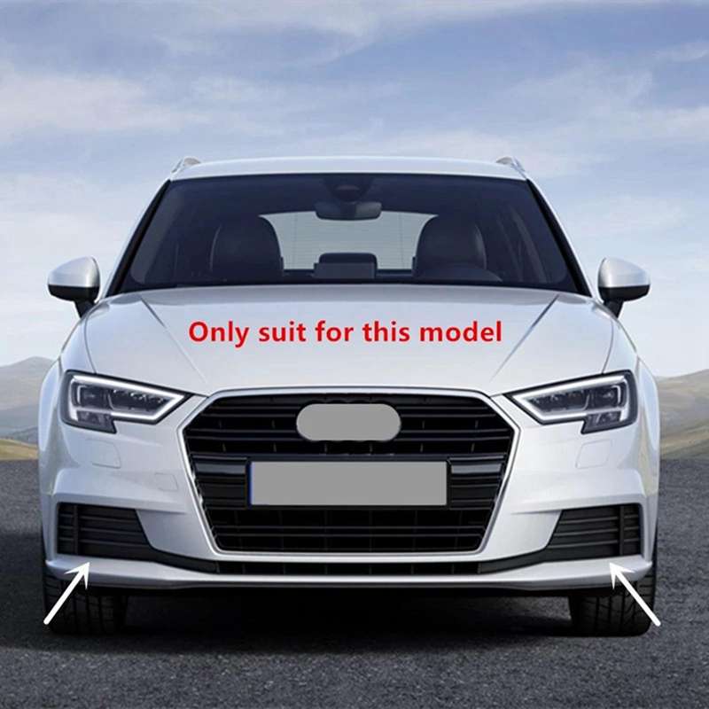 14Pcs Stainless Steel Front Fog Lamp Trim Strips Grill Grille Decorative Sequin for  A3 2017-2020
