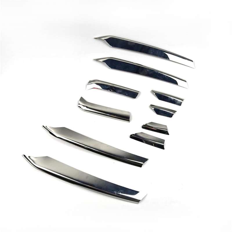 14Pcs Stainless Steel Front Fog Lamp Trim Strips Grill Grille Decorative Sequin for  A3 2017-2020